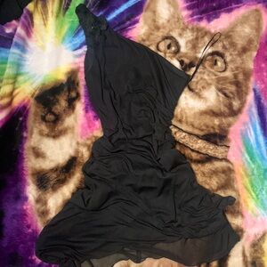 Y2K ONE SHOULDER FLOWER DRESS!!